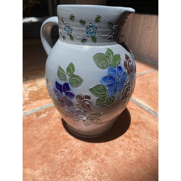 Betschdorf signed by Krumeich,H Gres D Alsace Stoneware salt glaze Pitcher. - Picture 10 of 11